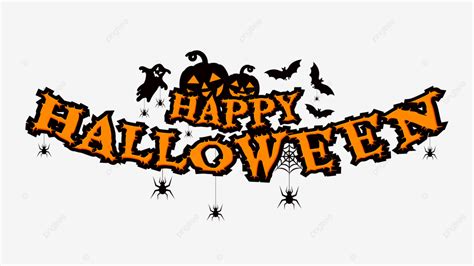 Happy Halloween Horror Text Vector Halloween Happy Halloween