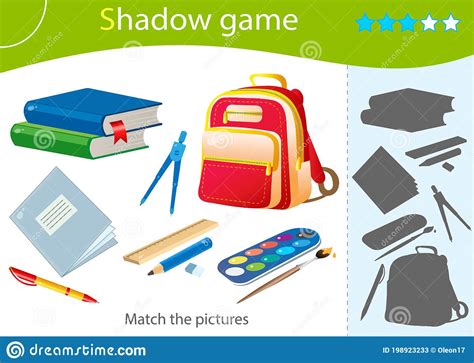 Shadow Game For Kids Match The Right Shadow Color Images Of School