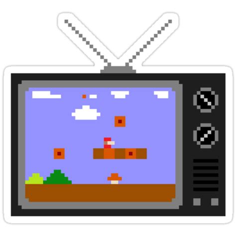 8 Bit Retro Tv Stickers By Alcreed Redbubble