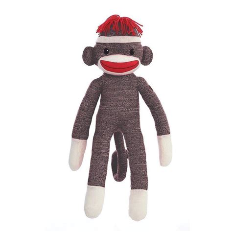 Maed By Aliens Original Sock Monkey Stuffed Animal Plush Knitted Boys