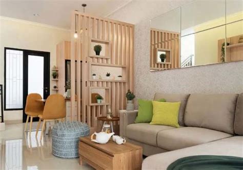 Desain Sekat Ruang Tamu Minimalis Kekinian Nawa Karya Studio