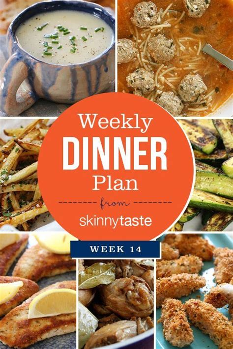 Skinnytaste Dinner Plan Week 14 Skinnytaste Dinner Plan Dinner