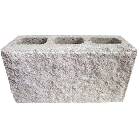 6 In X 8 In X 16 In Natural Face Concrete Block 66408 The Home Depot