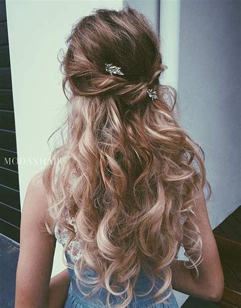 You can always try up curls, down curls, and braid hairstyles. 31 Half Up, Half Down Hairstyles for Bridesmaids | Page 2 ...
