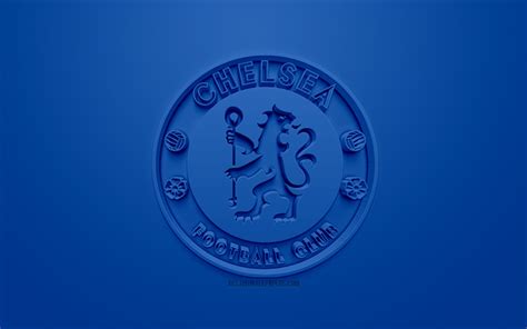 Indir Duvar Kağıdı Chelsea Fc Yaratıcı 3d Logosu Mavi Arka Plan 3d