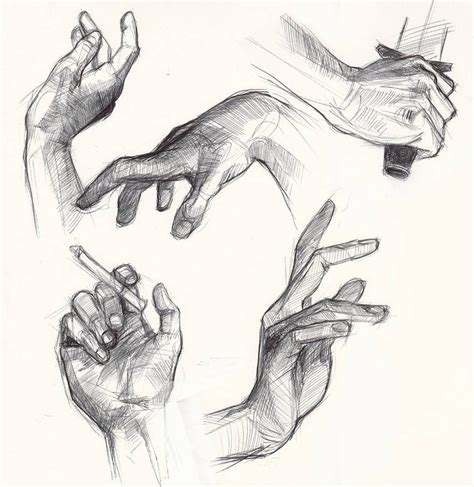Hand Studies By Greyfin On Deviantart Рисование рук Чертежное