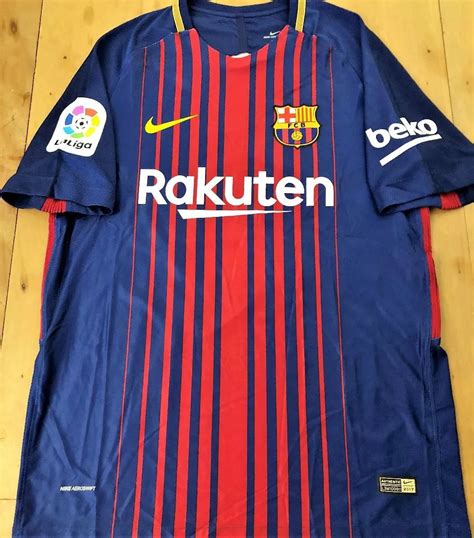 Barcelona Home Football Shirt 2017 2018 Sponsored By Rakuten
