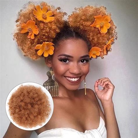 2pcs Synthetic Puff Afro Short Kinky Curly Chignon Wig Extension Bun