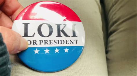 Loki For President Button Pin As Seen On Worn By Tom Hiddleston On The
