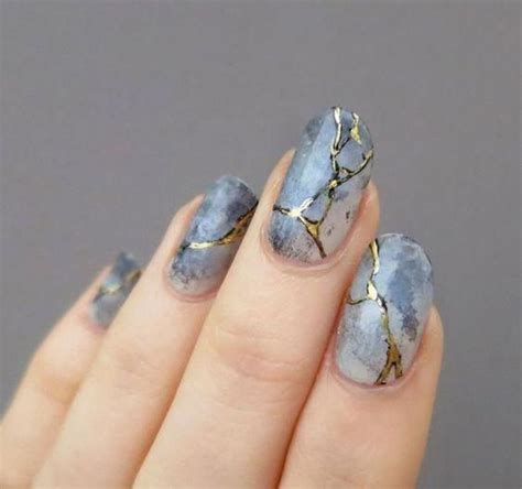 44 Most Beautiful Nail Designs To Try This Winter Stone Nail Art