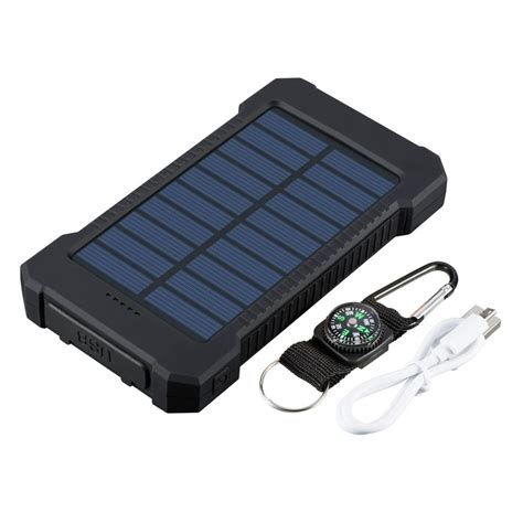 Solar Power Bank Waterproof 600000mah Dual Usb Portable Solar Battery