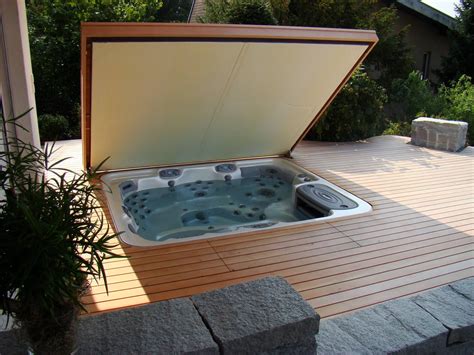 Hot Tub Cover And Deck Idea Spa Whirlpool Deck Whirlpool Abdeckung