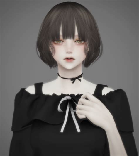 Japanese Style Short Hair With Fringe For The Sims 4 Spring4sims