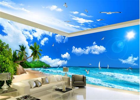 Buy Wallpapers For Living Room Seaview