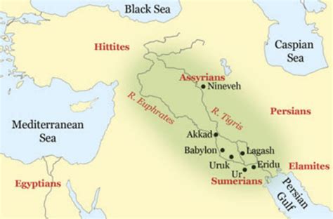 Ancient Mesopotamia On World Map