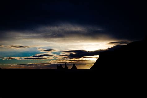 Free Download Hd Wallpaper Dark Dawn Dusk Iceland Sunrise Sunset Twilight Vik Sky