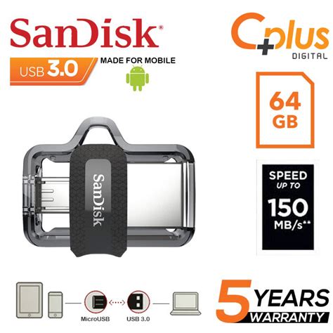 Sandisk Ultra Dual Drive 64gb M30 Otg Usb Flash Drive For Android