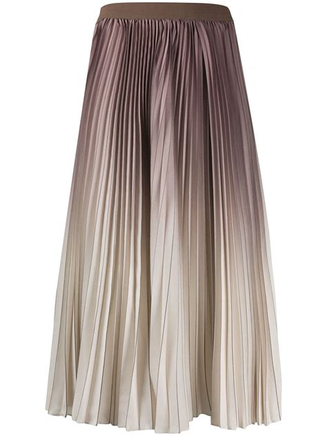 Agnona Pleated Midi Skirt Farfetch