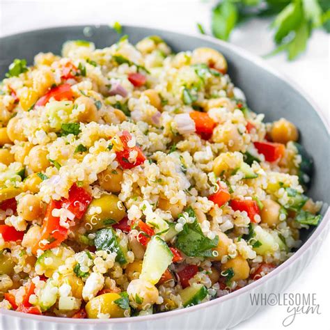 Mediterranean Quinoa Salad Recipe Quick And Easy Wholesome Yum