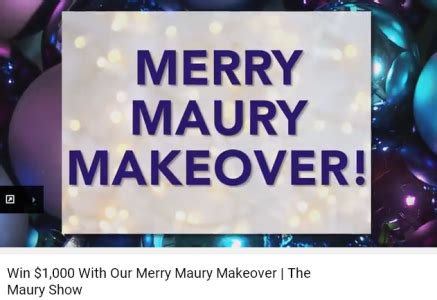 Malaysia's contests, deals & promotions. The Merry Maury Makeover $1,000 Cash Sweepstakes - Win ...