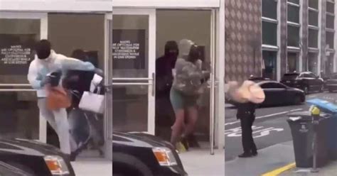 Thieves Caught On Video Escaping With Expensive Handbags From Store Yencomgh