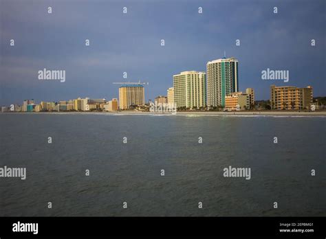 The Downtown Myrtle Beach South Carolina Skyline As Seen From The Water