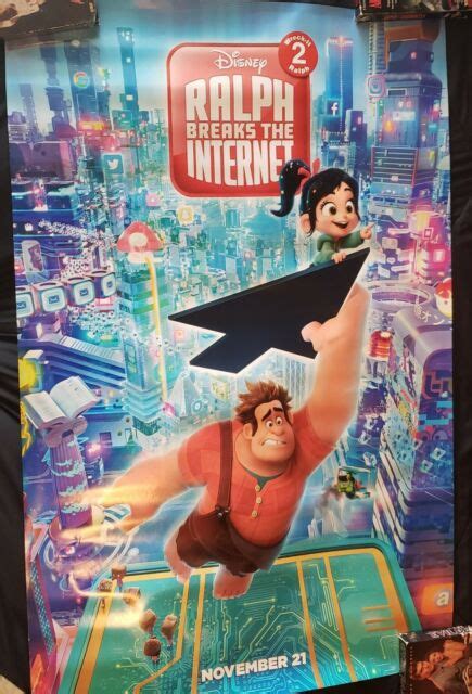 Wreck It Ralph 2 Breaks The Internet Movie Poster 2 Sided Original Ebay