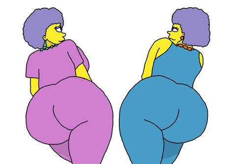 Request From Of Patty And Selma Bouvier From The Simpsons Showing Off Their Huge Butts Selma