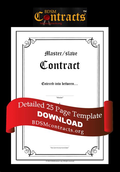 Bdsm Master Slave Contract
