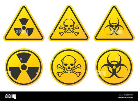 Radioactive Toxic Biohazard Icon Sign Warning Danger Poison Logo