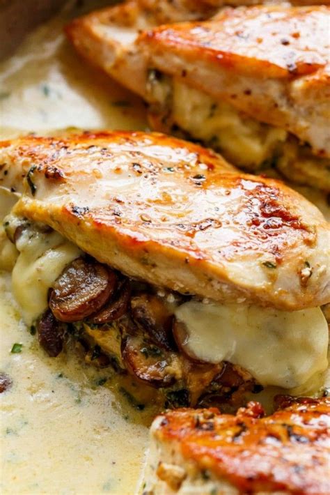 Serve over egg noodles for a satisfying main dish. Cheesy Garlic Butter Mushroom Stuffed Chicken Recipes ...