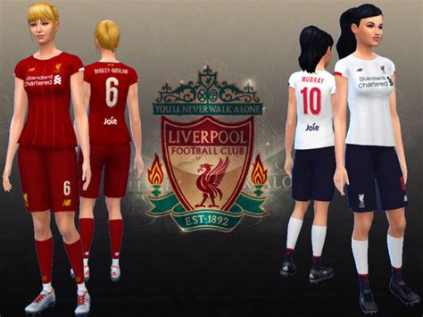 Liverpool Fc Women Kit 201920 Fitness Needed The Sims 4 Catalog