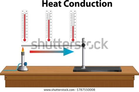 Science Heat Conduction Diagram Illustration Stock Vector Royalty Free