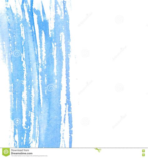 Abstract Watercolor Texture Pastel Blue Color Painted Brush Strokes