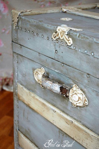 Antique Trunk Hand Painted And Chalk Paint Projects Chalk Paint