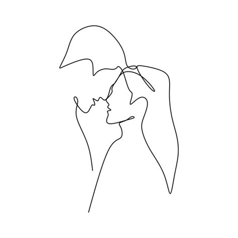 Anime couple kissing drawing at getdrawings com free for personal. Couple Want To Kiss Each Other Concept Of A Couple Falling ...