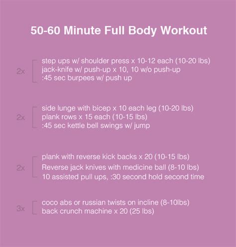 Another 50 60 Minute Full Body Workout Enjoy Fitness Body Full