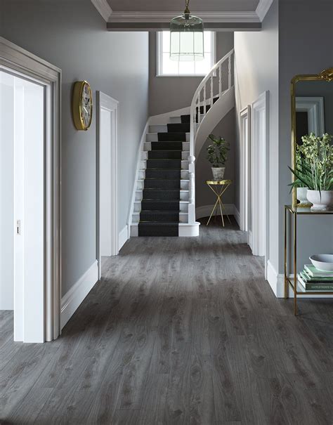 Residence Narrow Prestige Grey Oak Laminate Flooring Direct Wood
