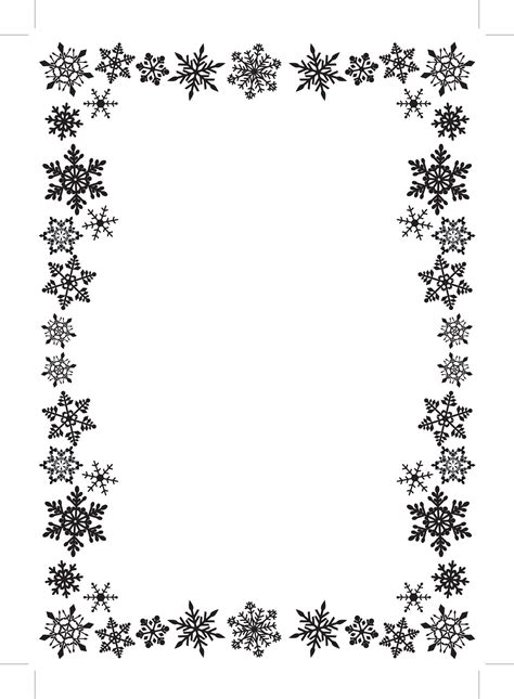 Free Printable Snowflake Border Customize And Print