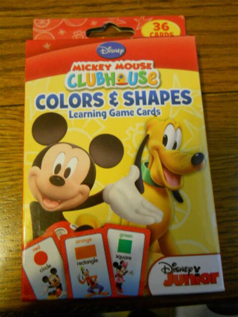 36 Mickey Mouse Colorshapes Learning Game Cards Brand New Disney Ebay