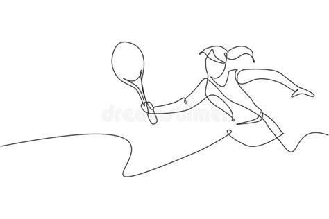 Female Tennis Player Drawing Stock Illustrations 470 Female Tennis