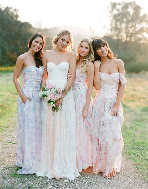 floral bridesmaids dresses it girl weddings