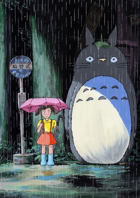 Tonari No Totoro Acrylic Painting Studio Ghibli Fan Art Etsy