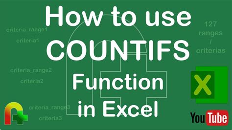 How To Use Countifs Function In Excel Youtube