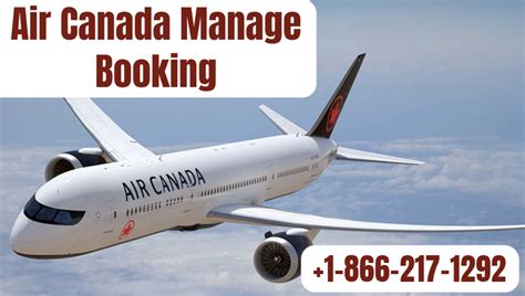 Air Canada Airlines Manage My Booking 1 866 217 1292