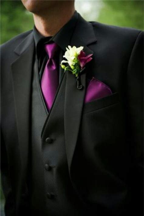 Winter Black Shirt And Vest Plum Tie Jacket For The Ceremony Only