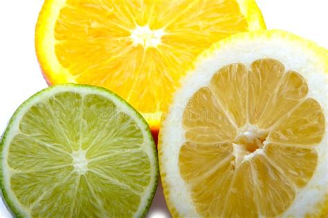 A Lemon Lime And An Orange Cut Royalty Free Stock Photo Image 4570925