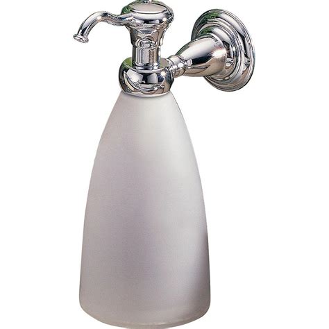 Delta Victorian Wall Mount Brass And Plastic Soap Dispenser In Chrome 75055 The Home Depot