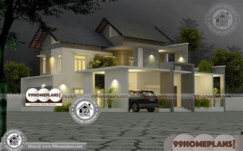 Veedu Plan Kerala Style 60 3d Double Storey House Plans And Designs