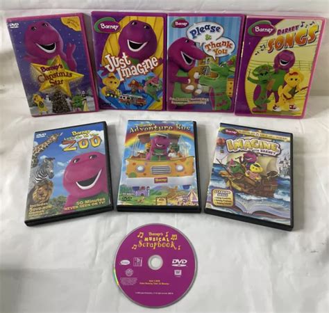 Barney And Friends Dvd Lot Of 8x Kids Educational Tv Showsmovies Purple